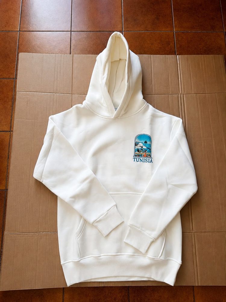 Casablanca White Hoodie With Tunisia Print