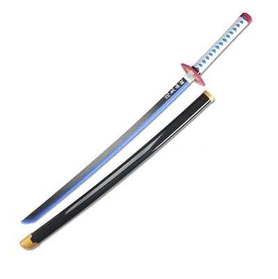 Demon Slayer Giyu Sword LED Light Up Katana Wooden Sword Cosplay Prop Replica 3