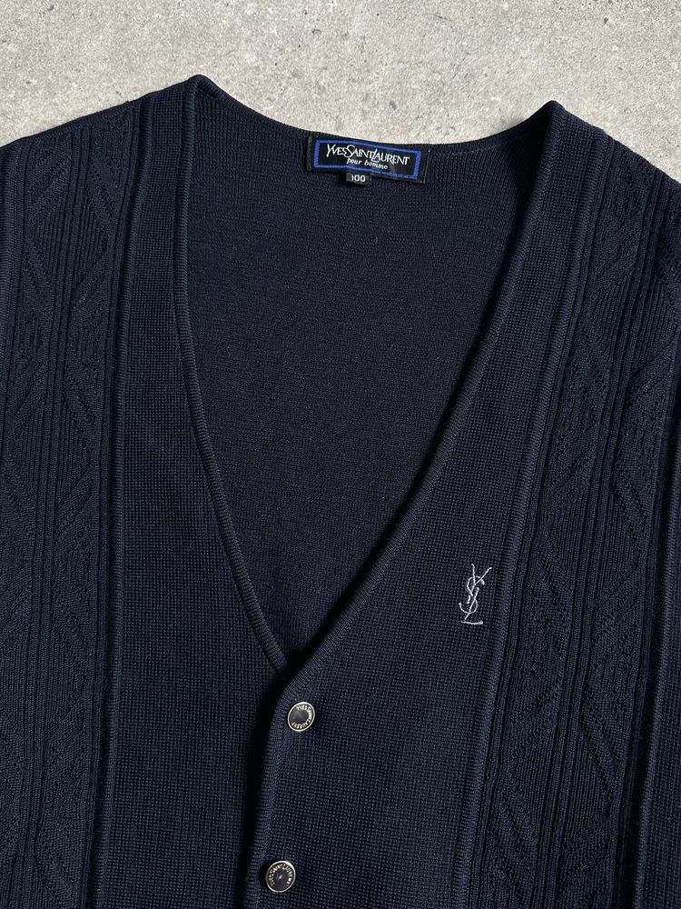 Yves Saint Laurent 1990s Pure Wool Bespoke Button Waistcoat - M image 2