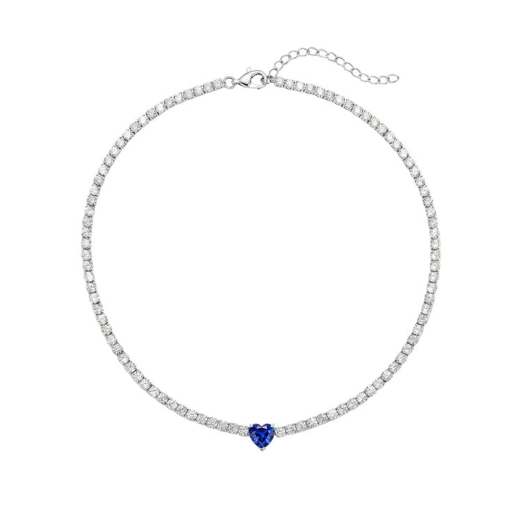 Collana Tennis Heart Gem | chiusura con cursore 3