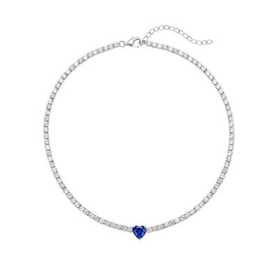 Collana Tennis Heart Gem | chiusura con cursore 3