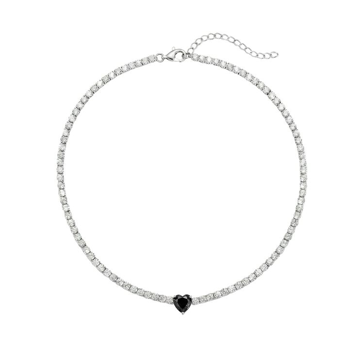 Collana Tennis Heart Gem | chiusura con cursore 10
