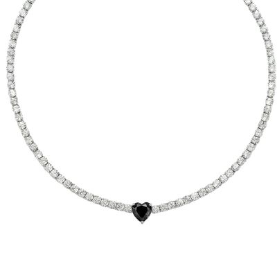 Collana Tennis Heart Gem | chiusura con cursore