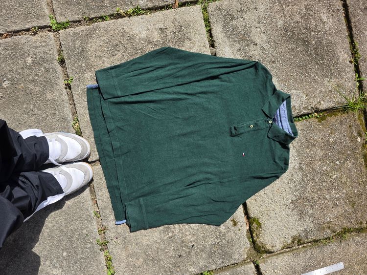 Tommy Hilfiger Green Long Sleeve Polo Shirt