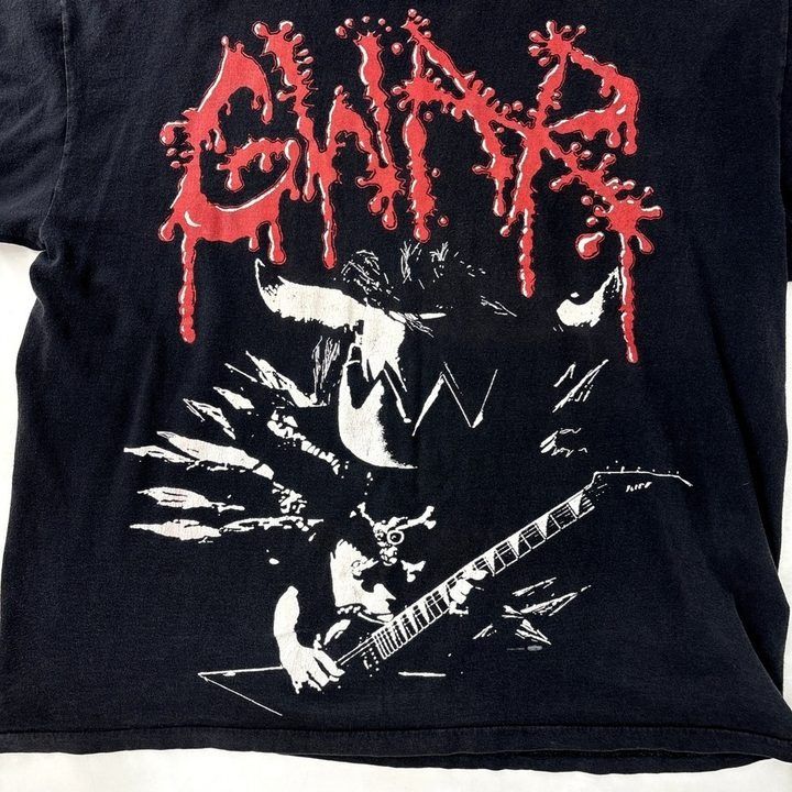Immagine di Black Graphic T-Shirt With Red And White Print 3