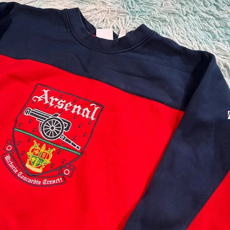 Immagine di Navy & Red Arsenal Adidas Retro Sweatshirt - Large 2
