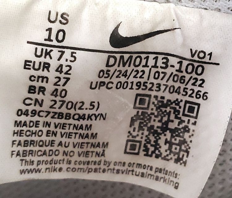 Nike Court Vison Alta Leather Trainers UK7.5/US10/EU42 DM0113-100 Triple White image 13