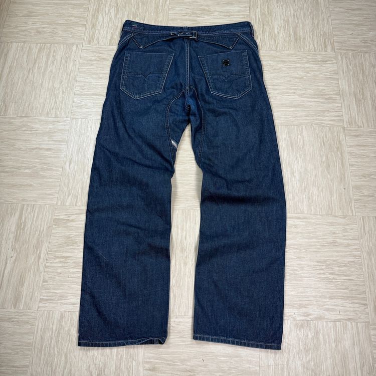 Immagine di Diesel pheyo 2000's relaxed bootcut dark denim contrast stitch jeans (M-L) 8