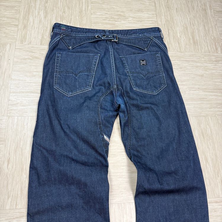 Immagine di Diesel pheyo 2000's relaxed bootcut dark denim contrast stitch jeans (M-L) 3