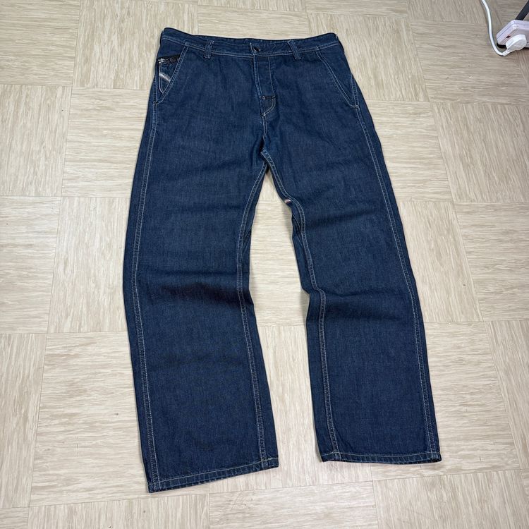 Immagine di Diesel pheyo 2000's relaxed bootcut dark denim contrast stitch jeans (M-L) 6