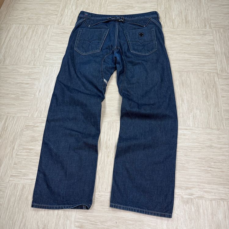 Immagine di Diesel pheyo 2000's relaxed bootcut dark denim contrast stitch jeans (M-L) 4
