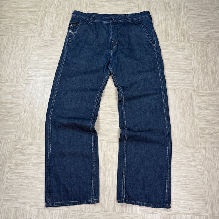 Immagine di Diesel pheyo 2000's relaxed bootcut dark denim contrast stitch jeans (M-L) 1