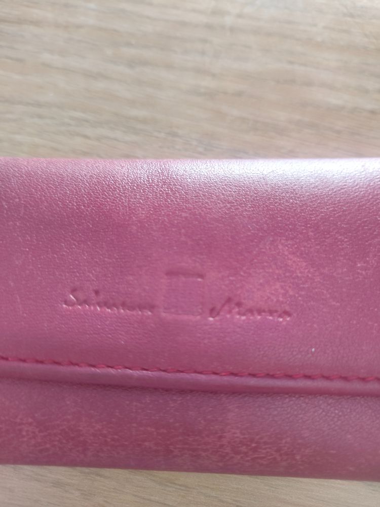 Salvatore Marra Red Leather Key Holder Wallet image 4