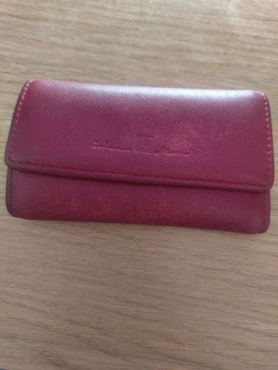 Salvatore Marra Red Leather Key Holder Wallet