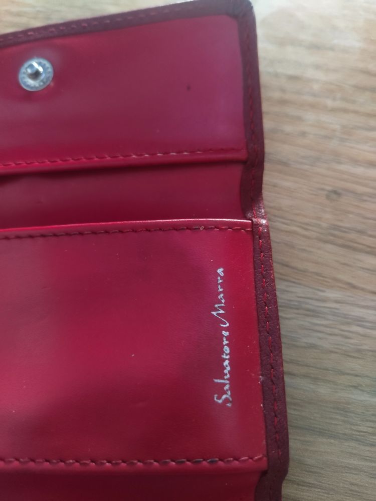Salvatore Marra Red Leather Key Holder Wallet image 2