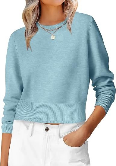 Light Blue Knitted Sweater image 1
