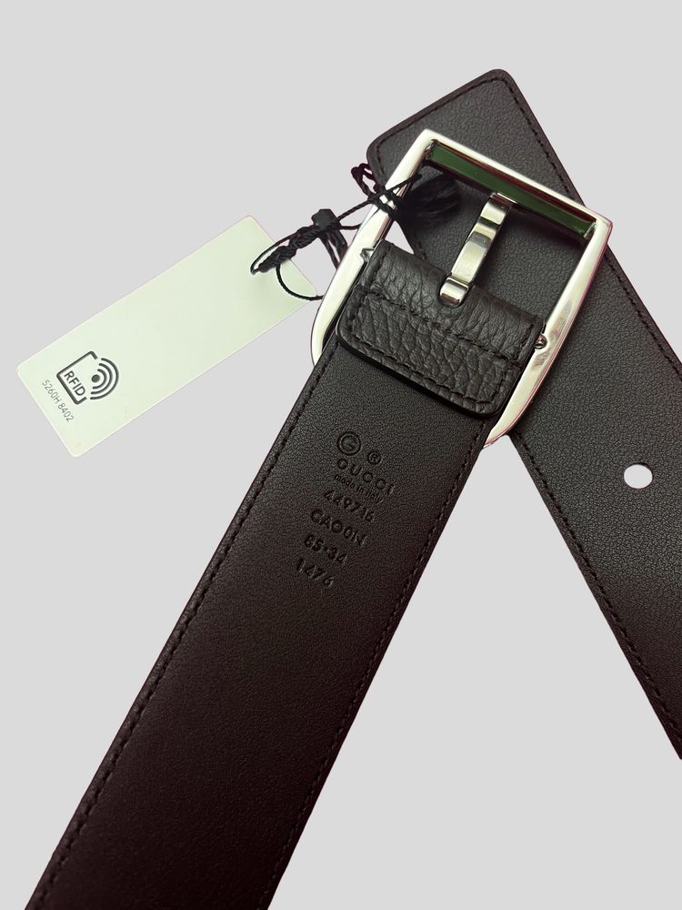 Gucci Leather Belt rectangle buckle size 85-34 5