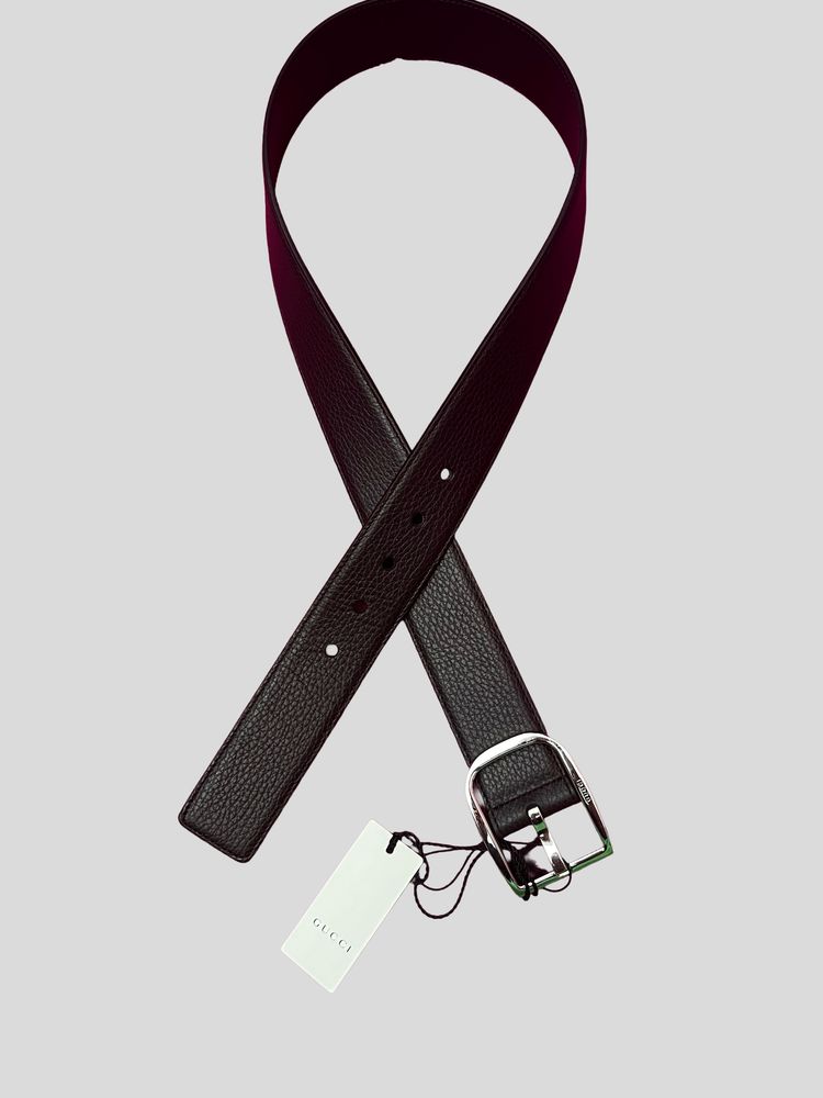 Gucci Leather Belt rectangle buckle size 85-34 3