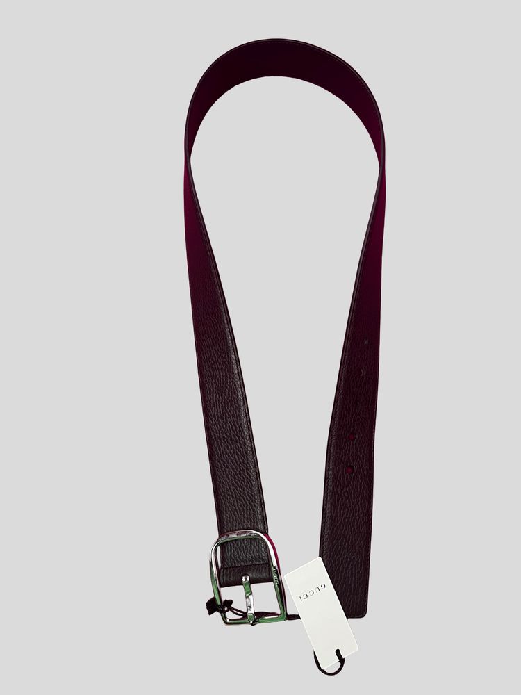 Gucci Leather Belt rectangle buckle size 85-34 4