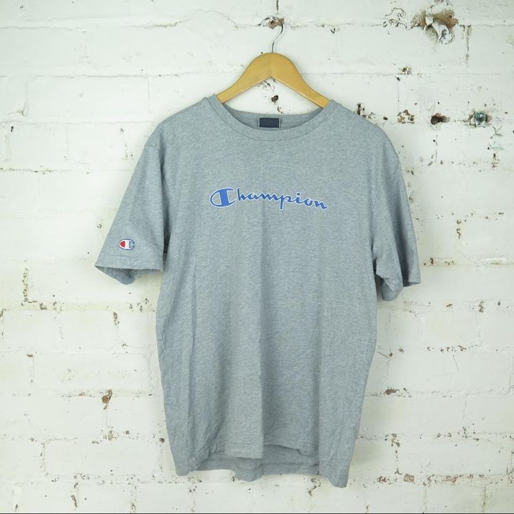 Champion VINTAGE CHAMPION GREY SPELLOUT CREWNECK SHORT SLEEVED T-SHIRT product image