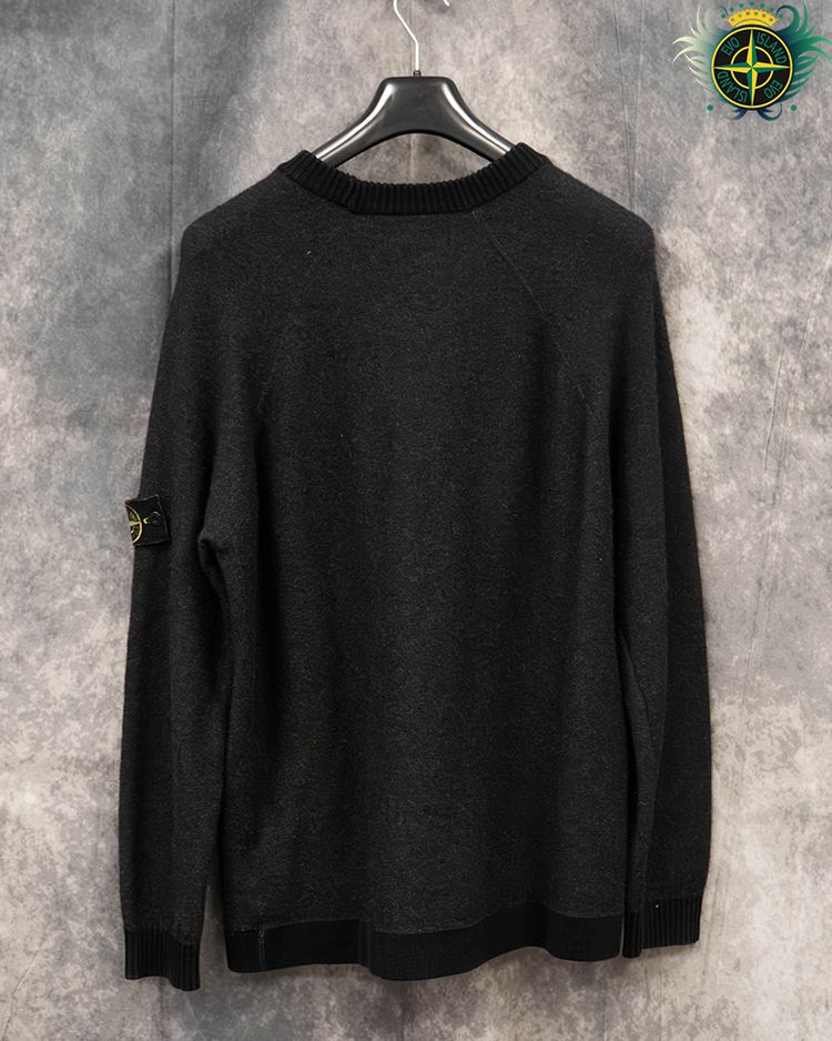Stone Island Lana Wool Knit Jumper Charcoal 3