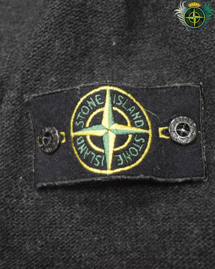 Stone Island Lana Wool Knit Jumper Charcoal 2