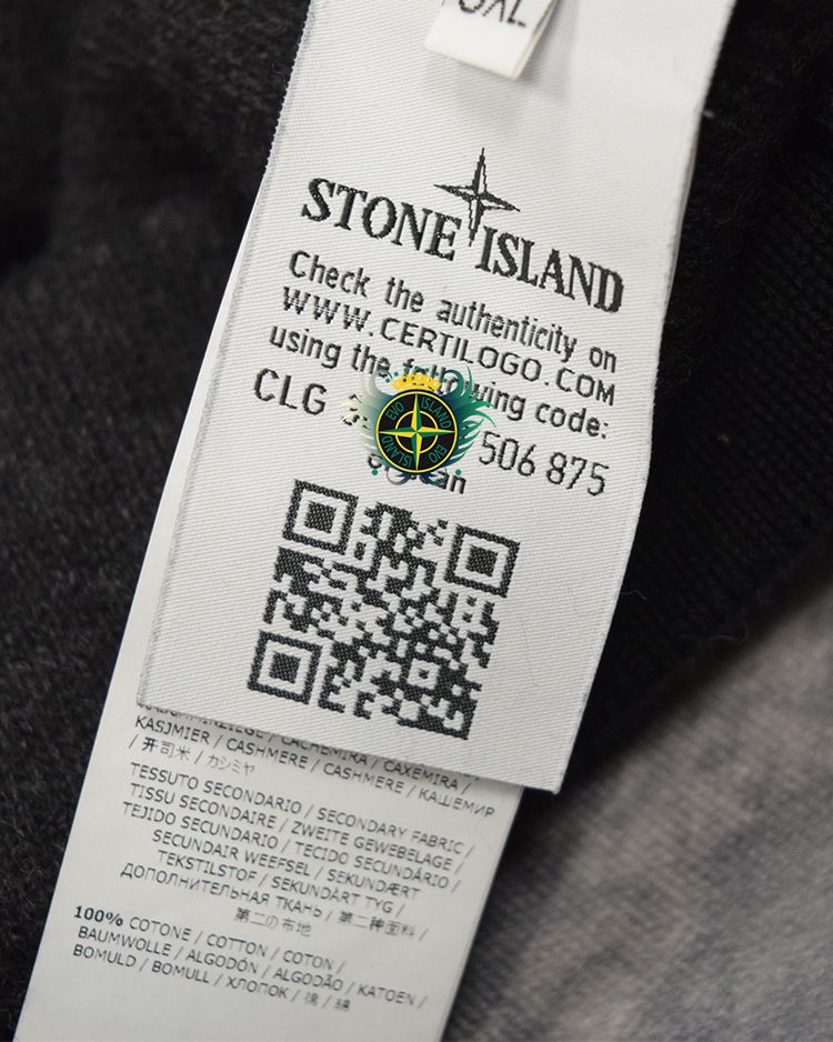 Stone Island Lana Wool Knit Jumper Charcoal 6