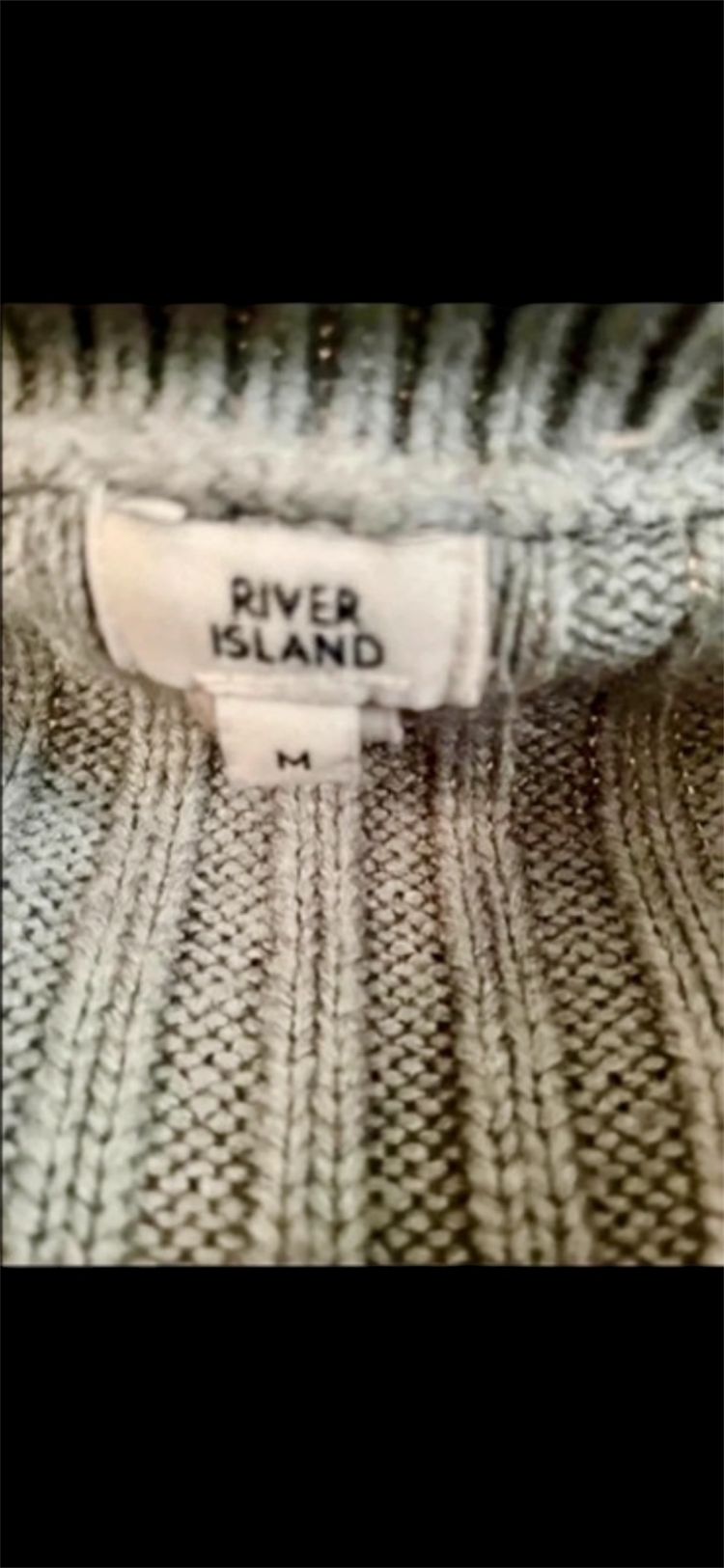 River island cable knit jumper dress size medium  2