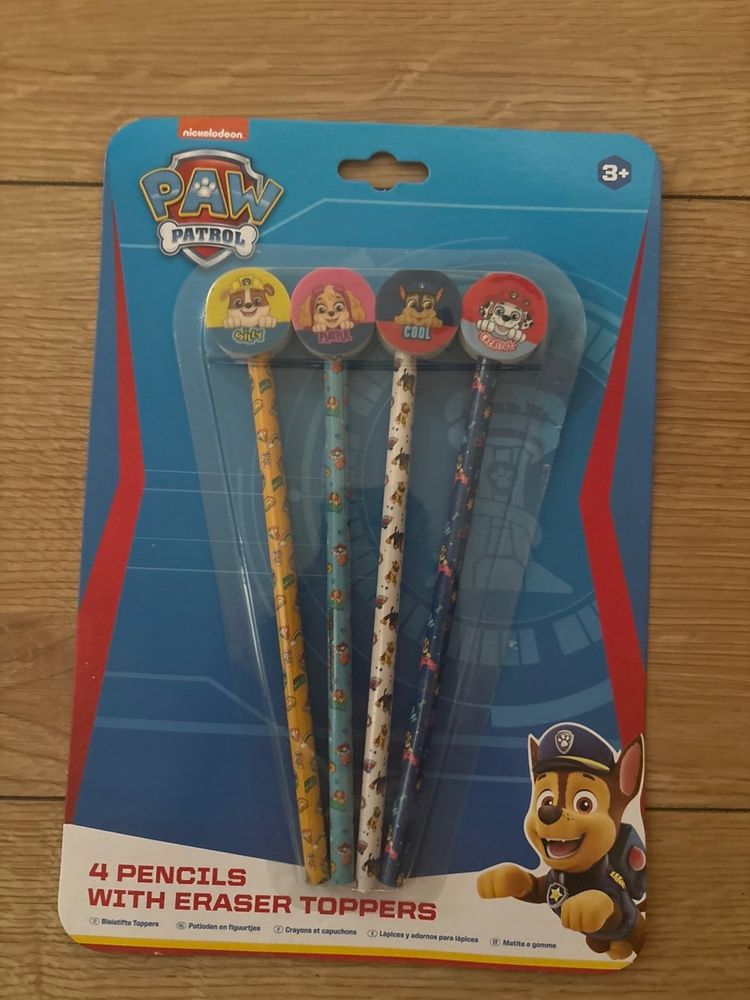 Other Paw Patrol 4 Pencils With Eraser Toppers product image