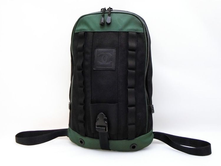 Chanel Chanel Sport Black/ Green Canvas Nylon Backpack product image