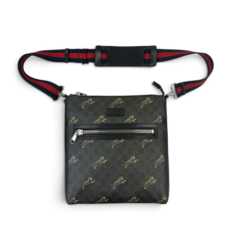 Gucci Men’s Large GG Supreme Tigers Messenger Bag image 1