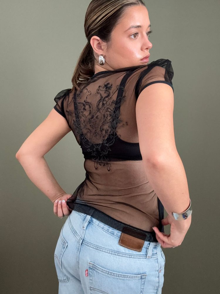 Miss Sixty Mesh Back Top (M) 3