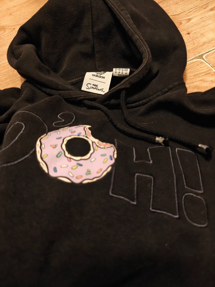 Adidas Black Hoodie With The Simpsons Design