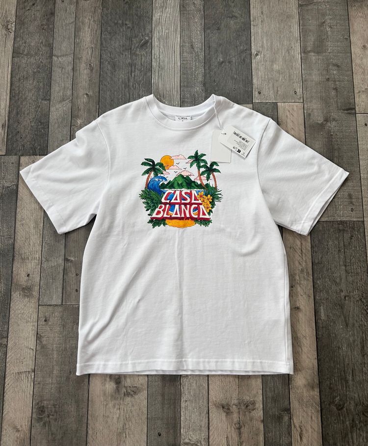 CASA BLANCA Casa Wave T-shirt White - Size Small 