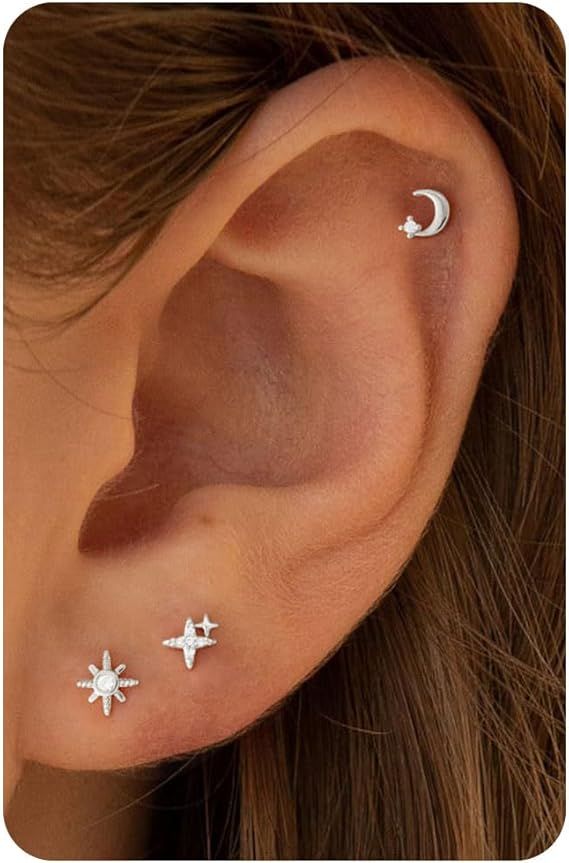 Other Hanli Silver Celestial Stud Earrings Set product image