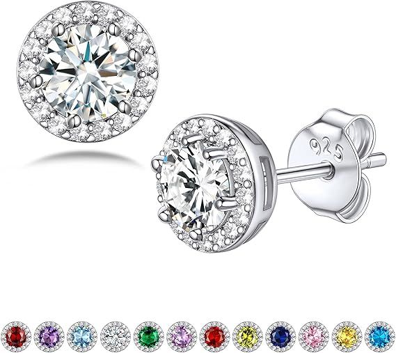 Birthstone Stud Earrings