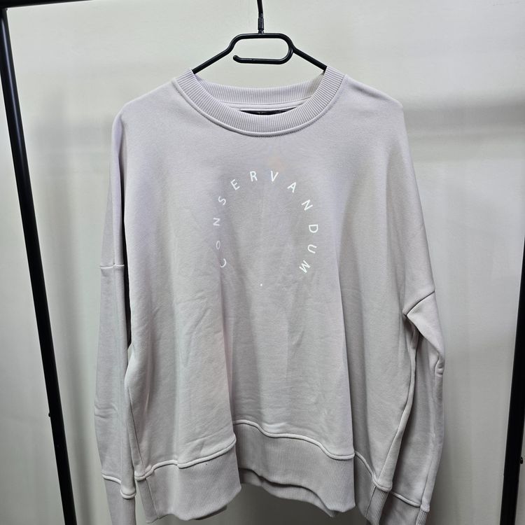 Light Grey Sweatshirt With Circular Text Design