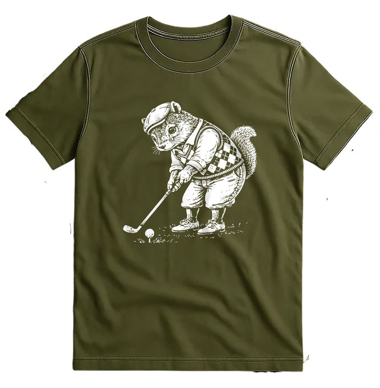 SQUIRELL GOLFER 026 T Shirt US image 3