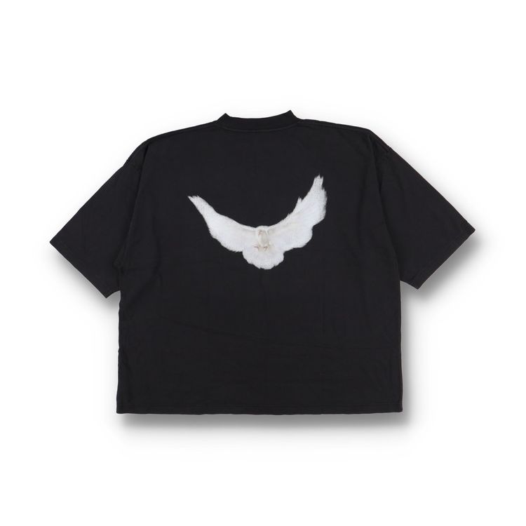 Yeezy x GAP x Balenciaga Black Dove Logo 3/4 Sleeve Oversized T-Shirt