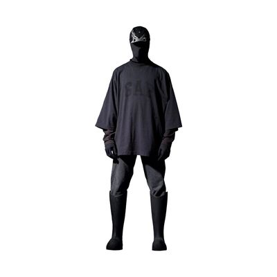 Yeezy x GAP x Balenciaga Black Dove Logo 3/4 Sleeve Oversized T-Shirt 5