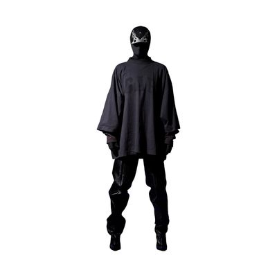 Yeezy x GAP x Balenciaga Black Dove Logo 3/4 Sleeve Oversized T-Shirt 2