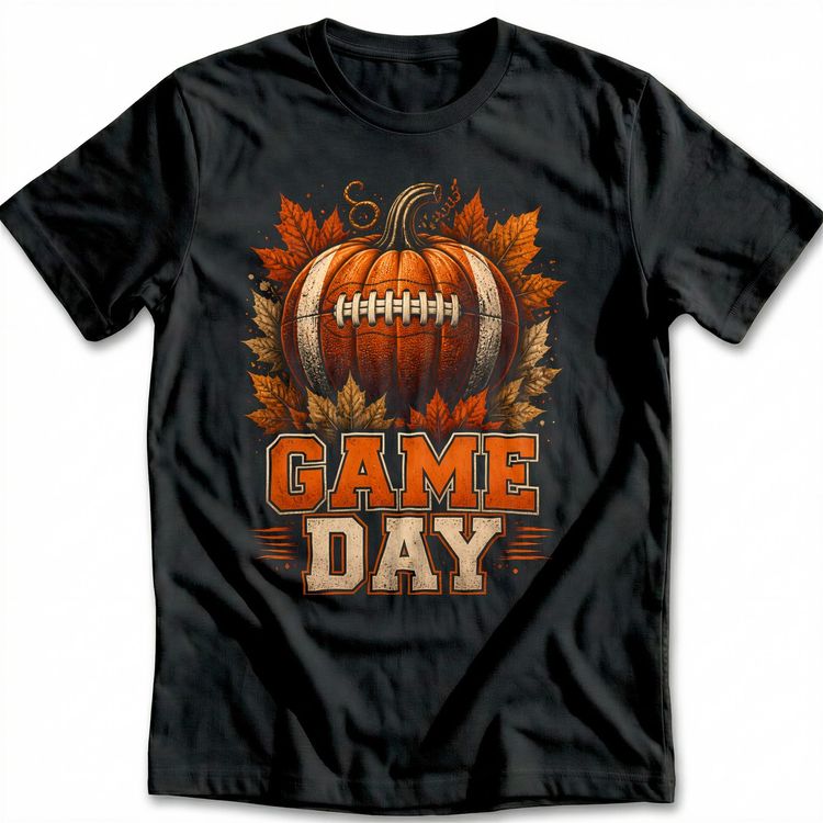 Football Pumpkin Game Day T-Shirt EU 2