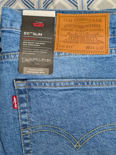 Levi'S 511 Slim Fit Jeans Light Blue W34 L32
