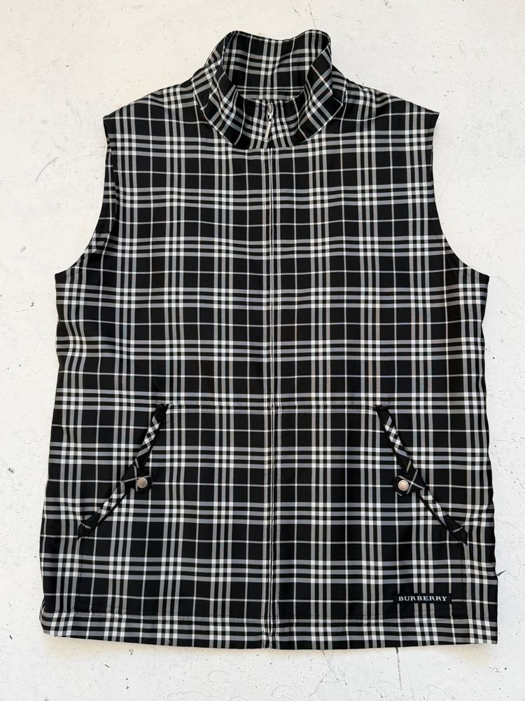 '00s Burberry Nylon Nova Check Gilet (S/M)