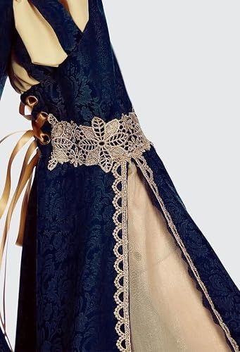 Immagine di Blue And Beige Medieval Style Dress 4