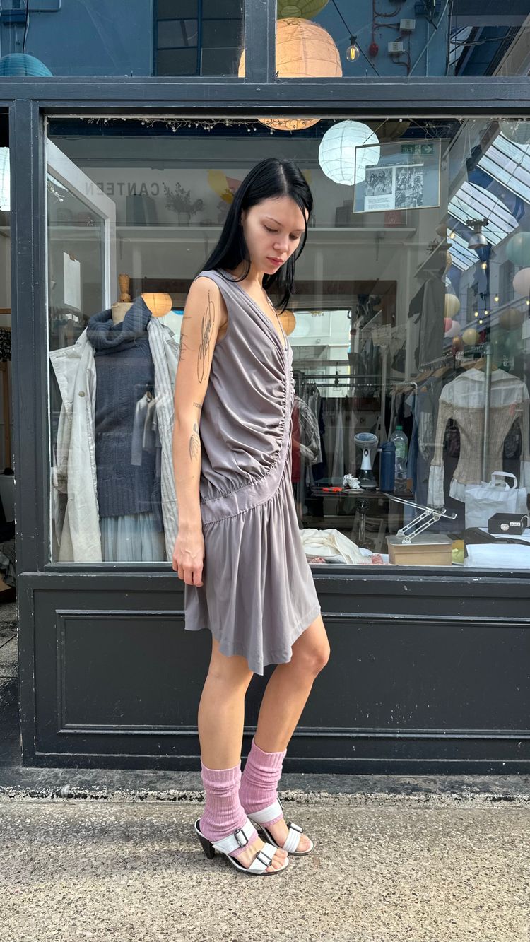 Grey drop waist dress image 2