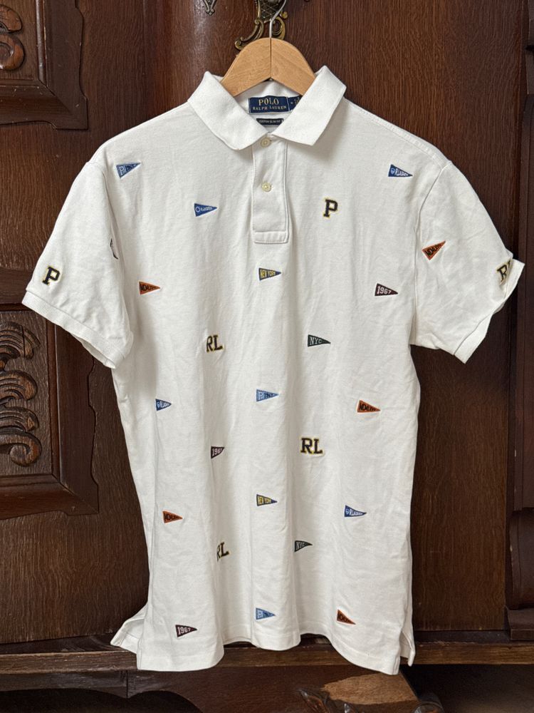 Ralph Lauren White Polo T-Shirt rozmiar M