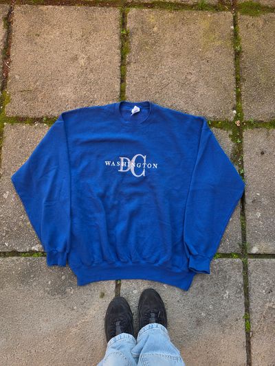 Blue Sweatshirt With Washington Dc Print