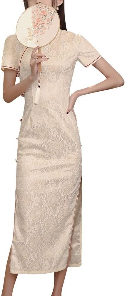 Cream Traditional Chinese Dress imagen 1