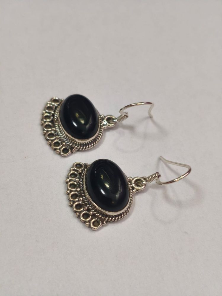 Pendientes plata de LEY 925 - ONIX- imagen 2